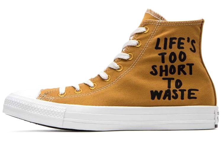 Кеды Chuck Taylor All Star Converse Hi Renew  Жизнь слишком коротка, чтобы тратить ее впустую  164918C 36