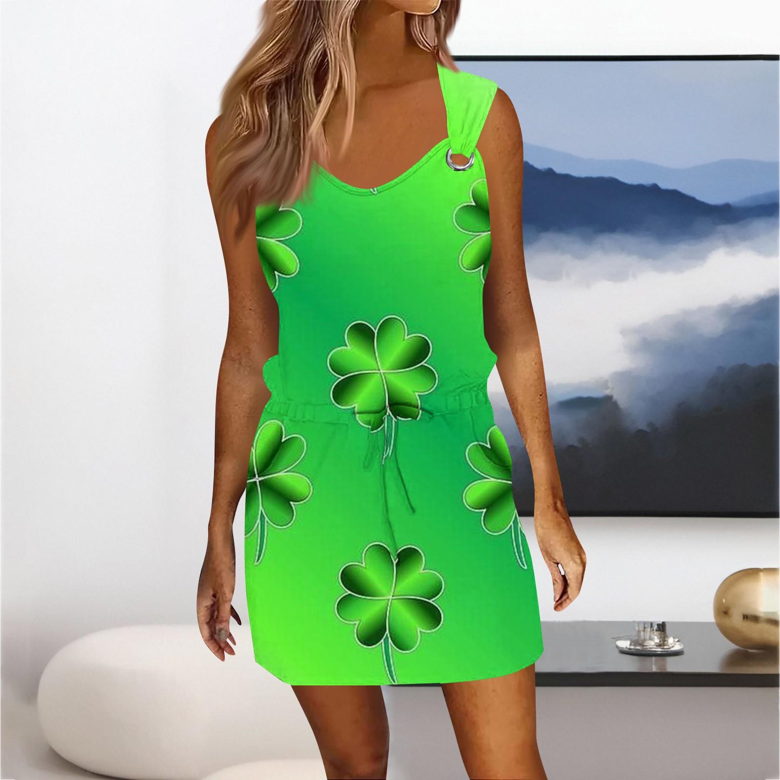 

Женское модное повседневное платье без рукавов с принтом и завязками на шнурке с карманами M