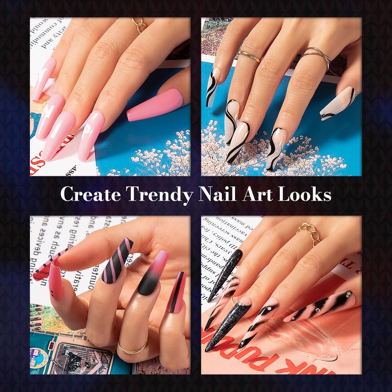 ROSALIND 5ml Nail Polish Gel Color Set 8pcs Gel Varnishes Kits Nail Polishes Hybrid Semi Permanent UV/Led Cure Box Kits