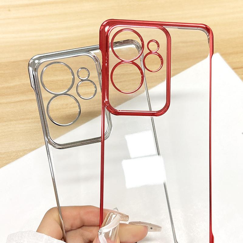 Luxury Plating Frameless Transparent Phone Case For Realme Neo7 GT7 6 5 2 Pro GT Neo 6 5 SE GT Neo 3 2 Shockproof Bumper Hard Back Protector Cover