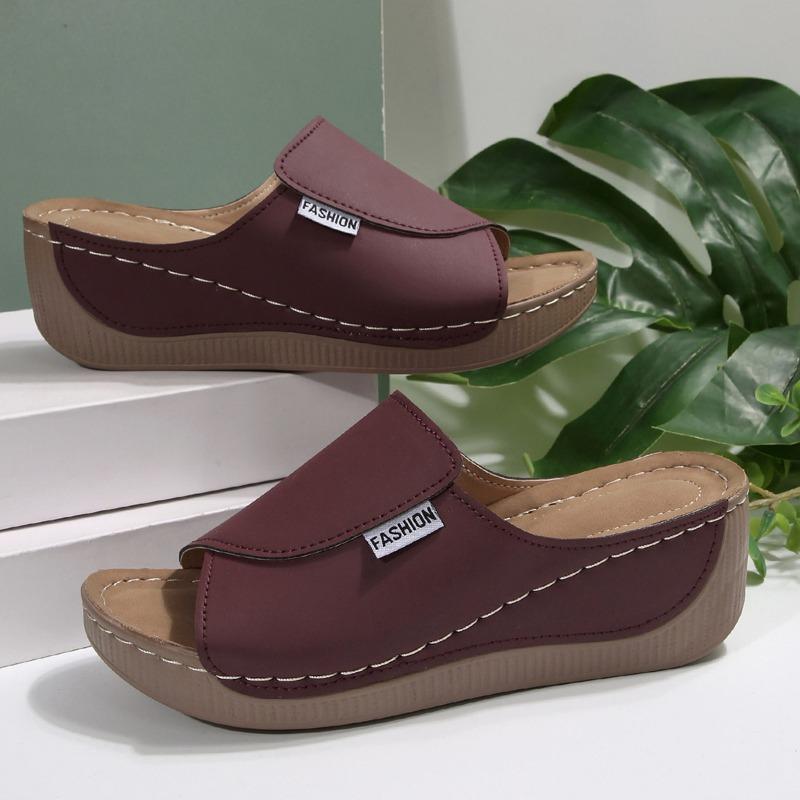 Women's Summer Wedge Slippers, Fashion Fish Mouth Sandals and Slippers, Lightweight Beach Sandals and Slippers