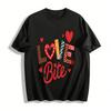 Love Bite Leopard Print Casual Tshirt Trendy Couple Top Pure Cotton T-shirt