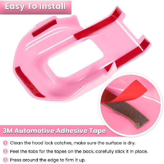 Hood Latch Lock Catch Brackets Cover for 2018-2024 Jeep Wrangler JL JLU Unlimited Sports Freedom Sahara Rubicon Gladiator JT 2-Door & 4-Door Exterior