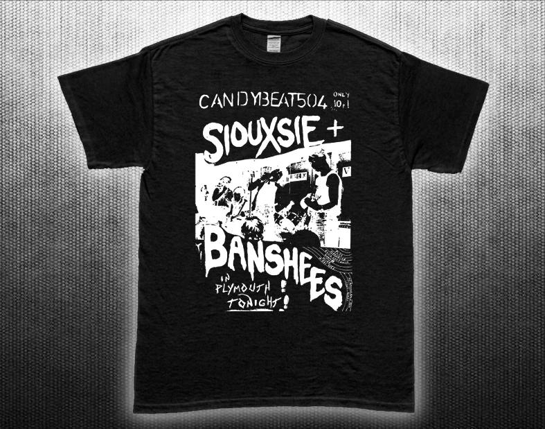 Siouxsie and Banshees Live in Plymouth T Shirt Short Sleeve Shirt Unisex Men Women Summer Men's T-Shirt Black