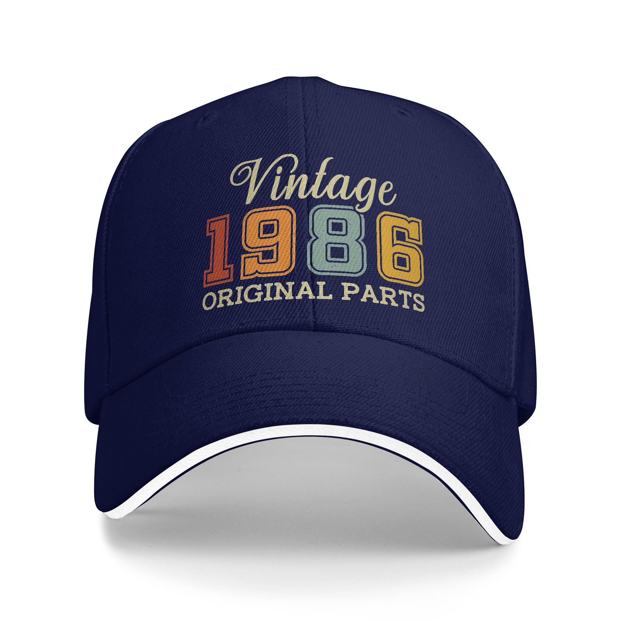 

Vintage 1986 Limited Edition Baseball Cap Outdoor Gym Sun Visor Trucker Hat Couple Women Casual Custom Logo Baseball Caps One Size темно-синього кольору