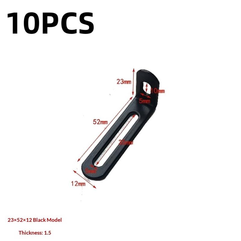 10Pcs Hardware Black Silver L-shaped Adjustable Angle Brackets Suitable For Furniture Anti Tilt Bookshelves