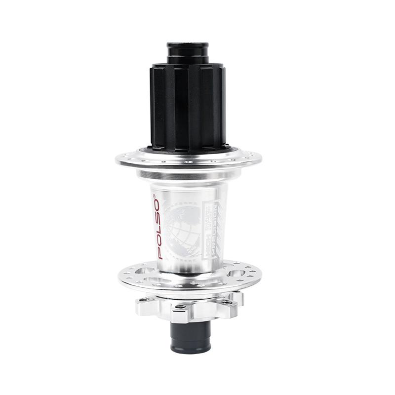 POLSO MH011 MTB Bike 32H 36H Mountain Hub 100x15mm 142x12mm Disc Brake 8 9 10 11 12 Speeds Bicycle Hubs Silver rear 32H
