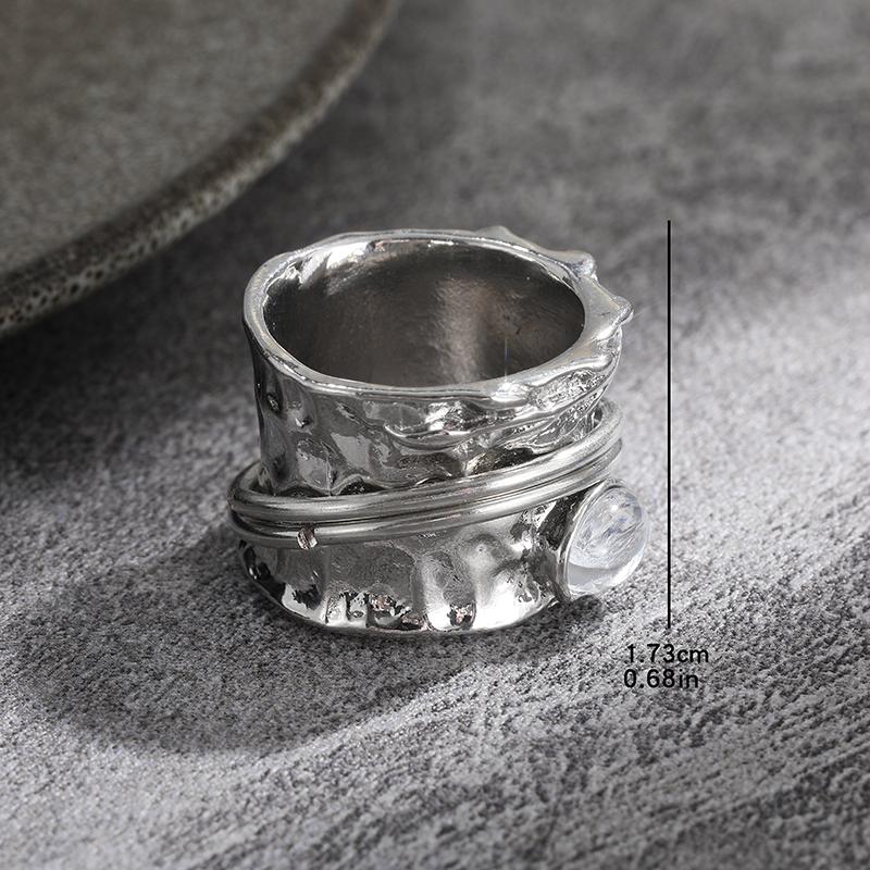Bagues Vintage en pierre de lune tibétaine pour femmes, grandes bagues en cristal de guérison, style Boho Antique indien, bijoux fins, cadeaux pour filles et dames
