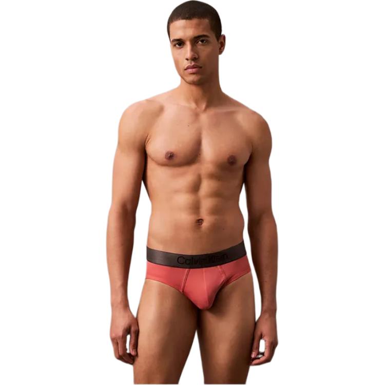 Calvin Klein Letter Logo Low Rise Elastic Triangle Underwear Men Underwear Pink NB4126-XKQ