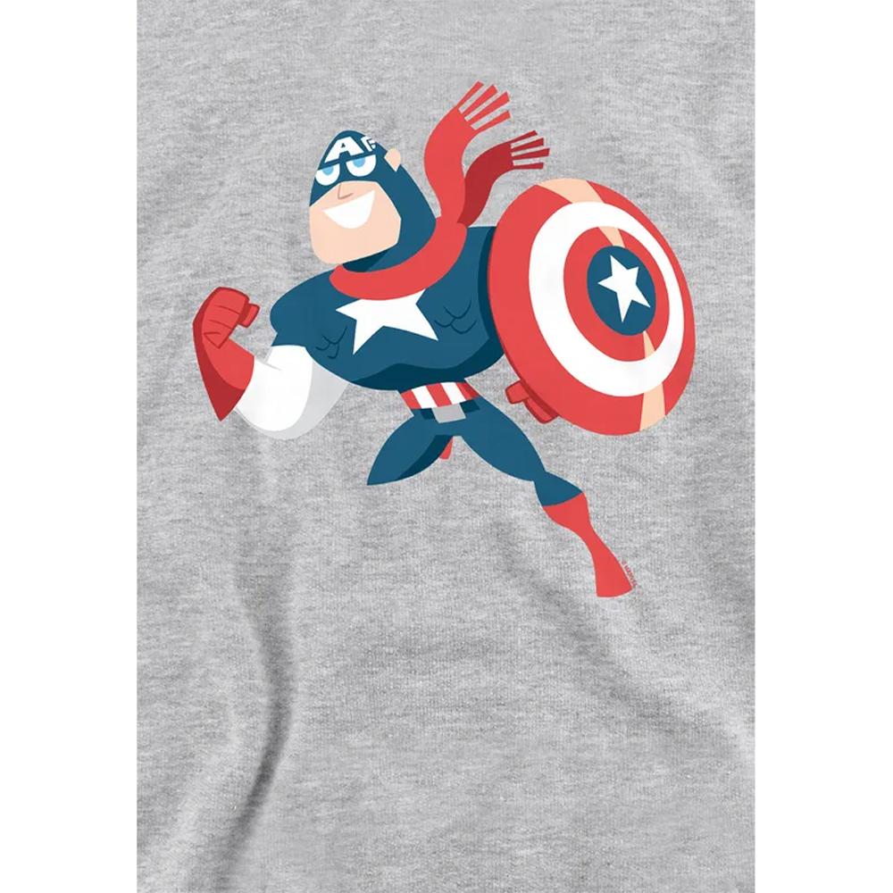 Captain America Childrens/Kids Holiday Outfit Heather Pull Over Hoodie