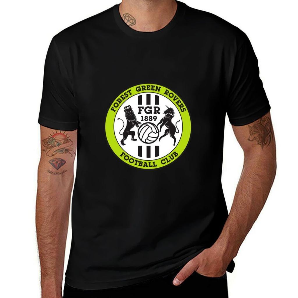 Forest Green Rovers Stickers TShirt Soft Casual Short Sleeve Cotton Tee