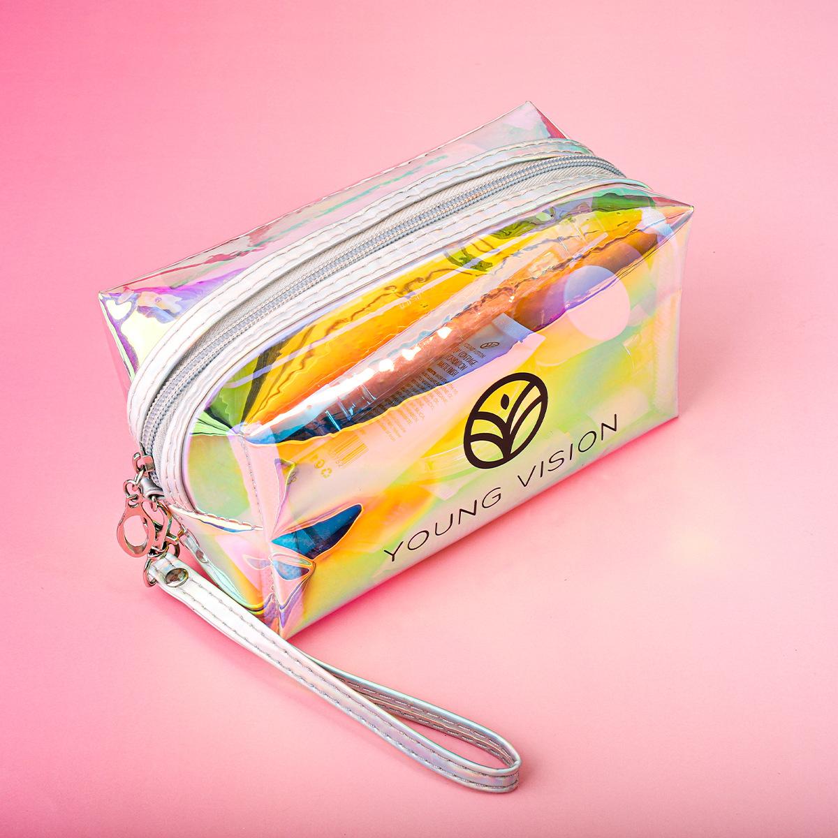 

Laser Transparent Cosmetic Bag, Large Capacity Portable Skin Care Product Storage Business Trip Bag