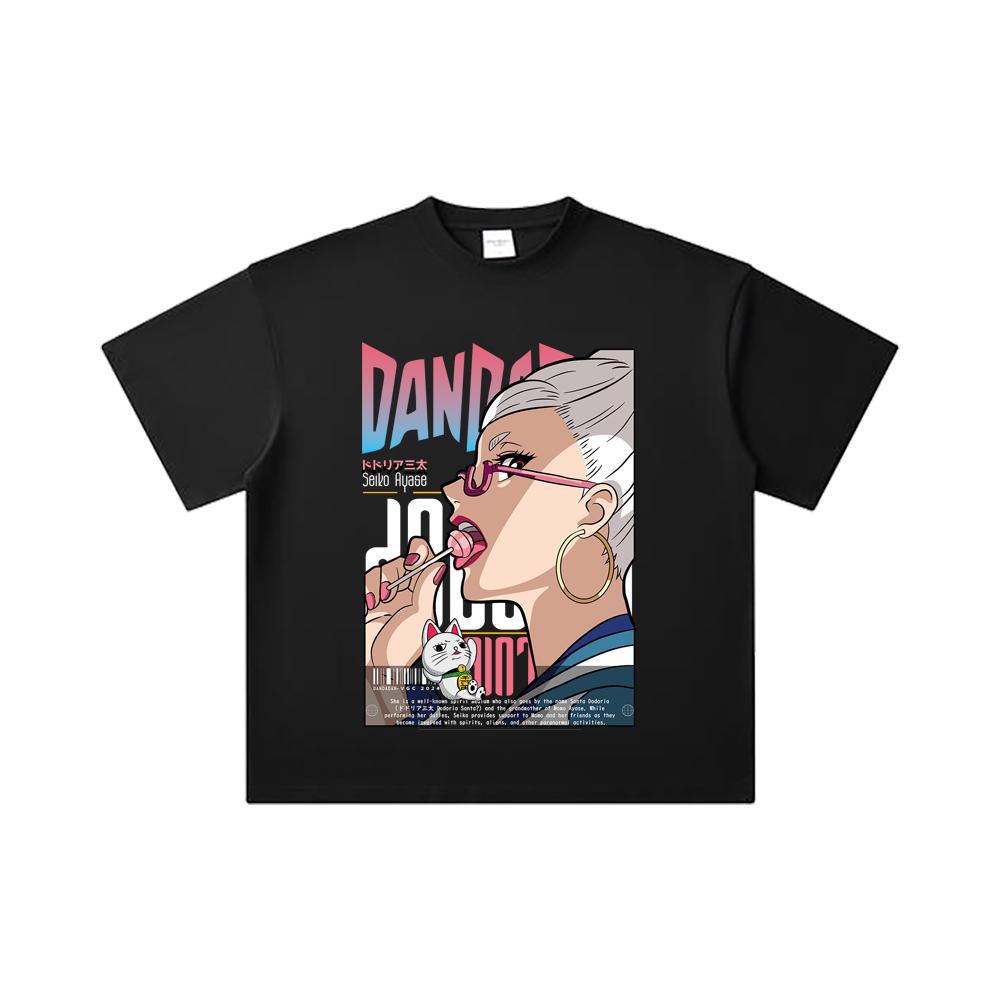 260 GSM Double Yarn 32 Count 100% Cotton DanDaDan V10 Seiko Print Unisex Heavy Cotton T Shirt