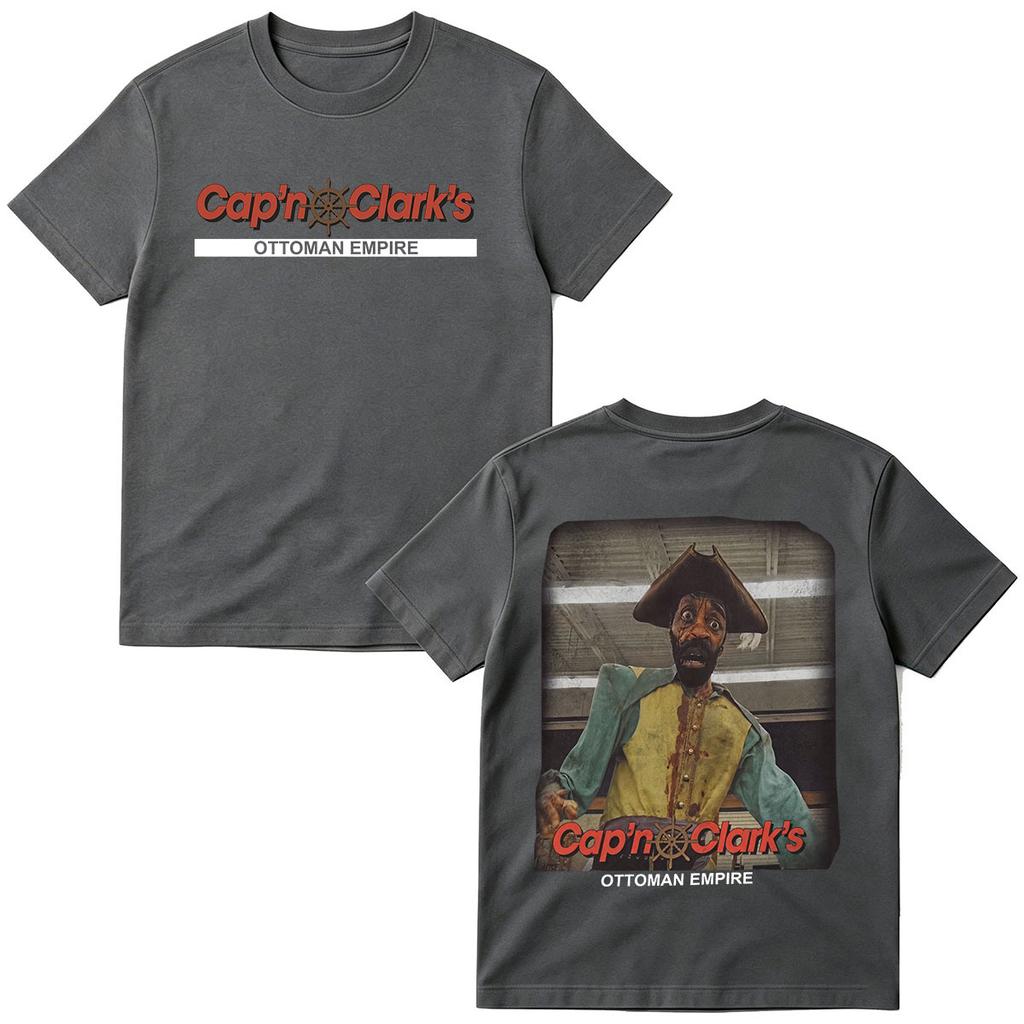 Film Backrooms Cap'n Clark's Osmanisches Reich T-Shirt Herren Damen Kleidung Lässig Baumwolle Oversized Kurze Ärmel T-Shirt Streetwear