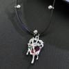 Punk Gothic Red Lava Star Cross Heart Pendant Leather Rope Necklace  Vintage Harajuku Grunge Heart Vortex Sun Charms Chain