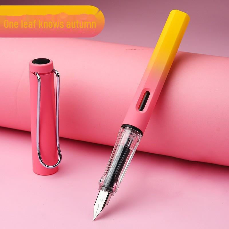 Zhengzi Student Fountain Pen - Iridium Gold 0.5mm Nib, 0.38mm Replaceable Ink Capsule, Steel Construction