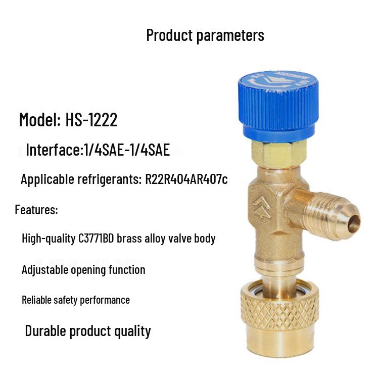 

Air Conditioner Charging Valve R22 (1/4 SAE Male to 1/4 SAE Female) HS-1222, 1 Pc. 21-158-2056