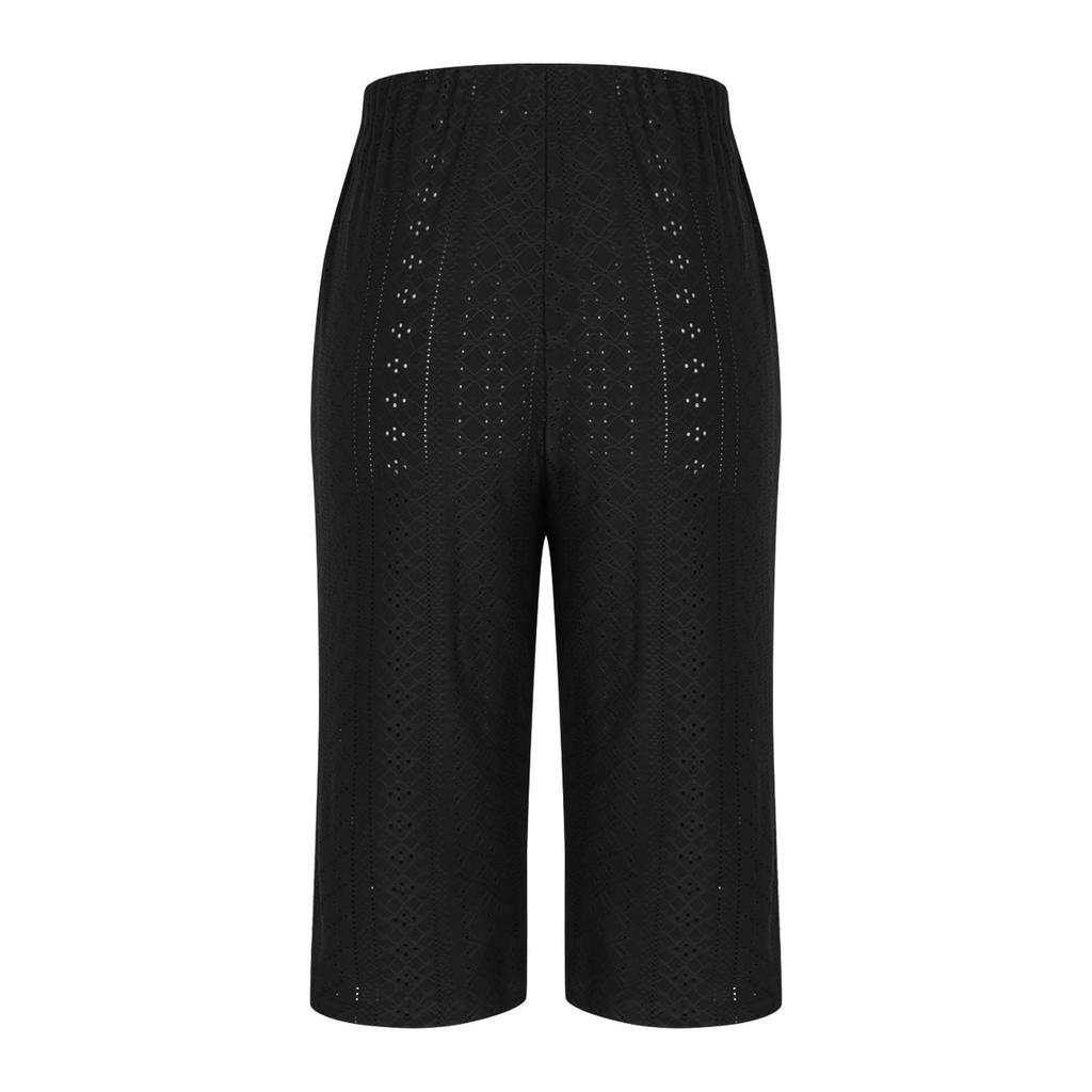 Women’s -Colored Simpled - Lock Bottoming Yoga Pants, Wearable As Outer Cropped Trousers