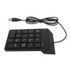 Wired Number Pad Black USB Connection 18 Keys Quiet Plug and Play Smoothing Numeric Keypad for Bank