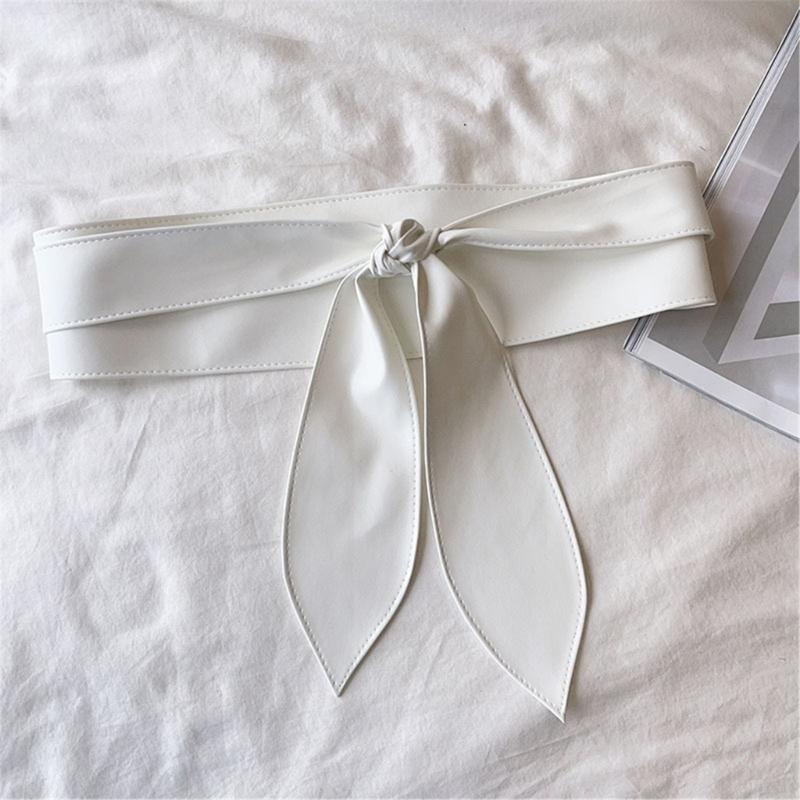 Self Tie Belt Elegant Knotted Wide Waist Belt for Jeans Dresse Club Bar Obi Belt