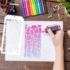Multifunctional Plastic Painting Template Vintage Hollow Pattern Creative DIY Journal Student Supplies Stationery