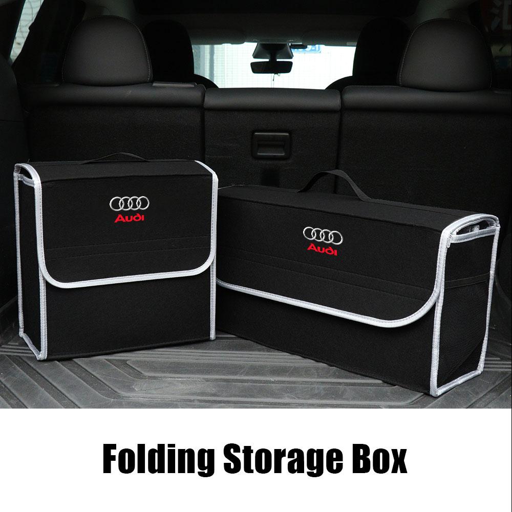 Car Soft Felt Storage Bag Organizer Cars Foldable Trunk Car Accessories For Audi S8 TT A4L A6L RS3 RS4 RS5 RS6 C6 S3 S4 S5 S6 S8 A7 A8 A4 A5 Q3 Q5 Q7