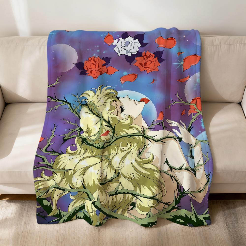 anime Rose of Versailles Lady Oscar Flannel soft warm plush blanket sofa living room pet hogar bedroom gift home Car portable
