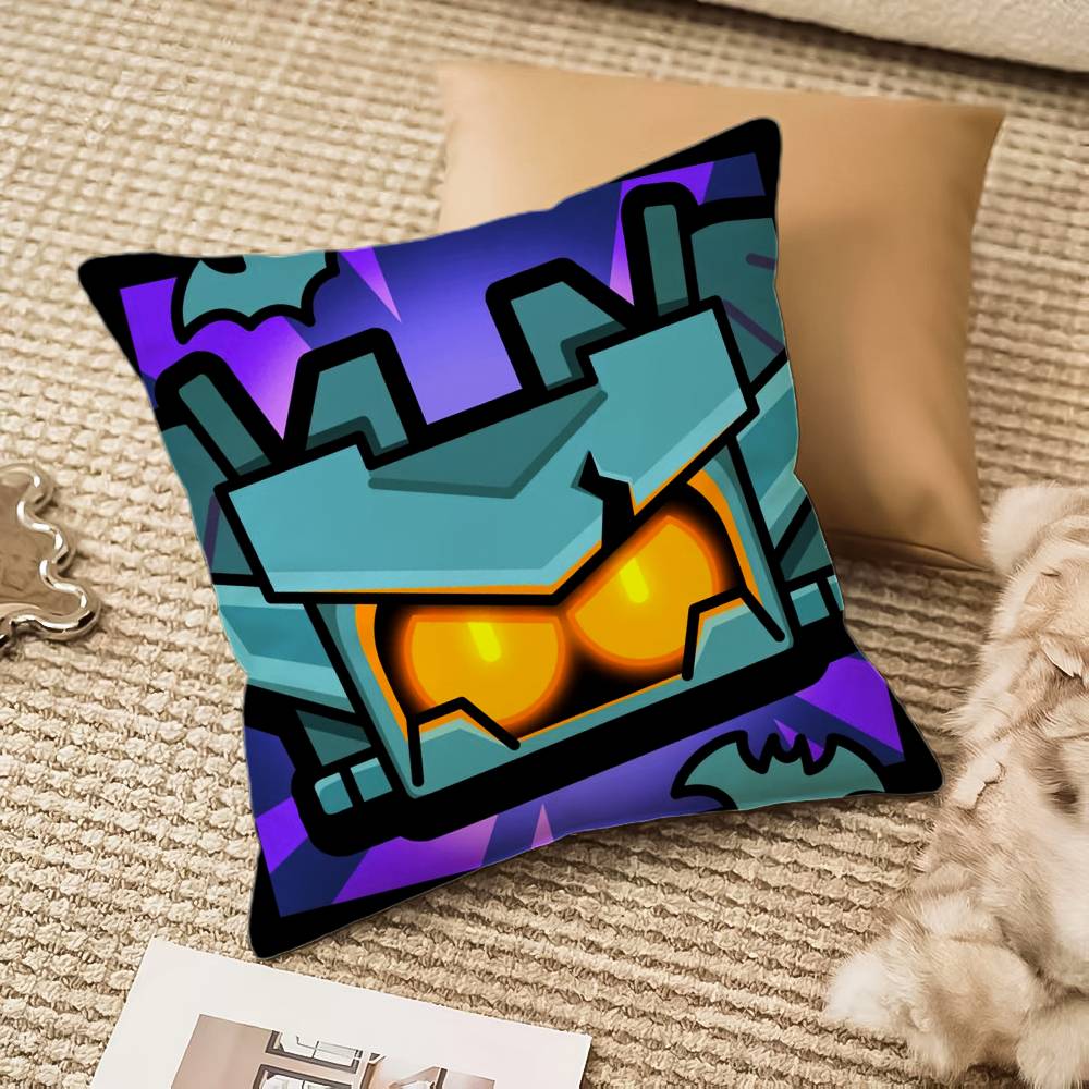 B-Brawl Anime S-Stars Pillow Case Anti-dustmite Pillowcase Invisible Zipper Silky Short Plush Sofa Cushion Cover