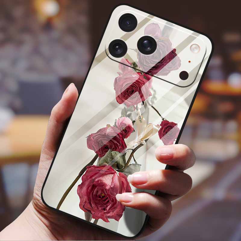 Phone Case for Iphone 17 Pro Max Iphone17 Air Tempered Glass Hard Back Cover Bumper 17pro Funda Cartoon Anime Fashion Pattern