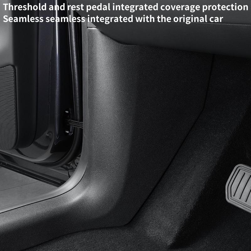 For Tesla Model Y Juniper / Launch 2025 Door Sill Strip Guard TPE Front & Rear Door Threshold Anti-Kick Pad Interior Accessories