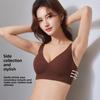 Seamless Back Smoothing Jelly Gel Strap Bra, Wireless Soft Support Lifting Side Gathering Push Up Bra