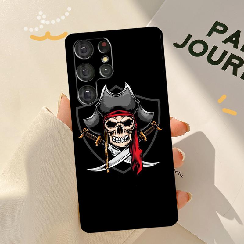 Pirate Skull Phone Case For Samsung Galaxy S23 S22 Ultra S21 FE Note 20 S8 S9 S10 Note 10 Plus S20 FE Cover