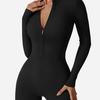 Sport-Jumpsuits Damen-Sets Langarm Schwarz Weiß Grau
