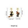 Halloween Cat Witch Star Earrings Women Zinc Alloy Dangle Studs Lightweight Fashion Jewelry