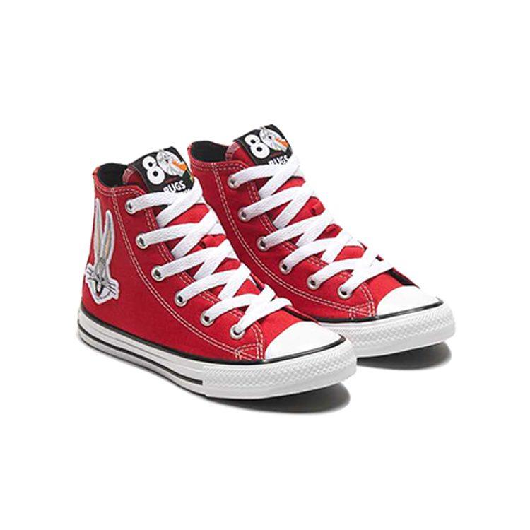 Converse Comfortable Abrasion Resistant High Top Kids Canvas Shoes Red Teenagers 369227C