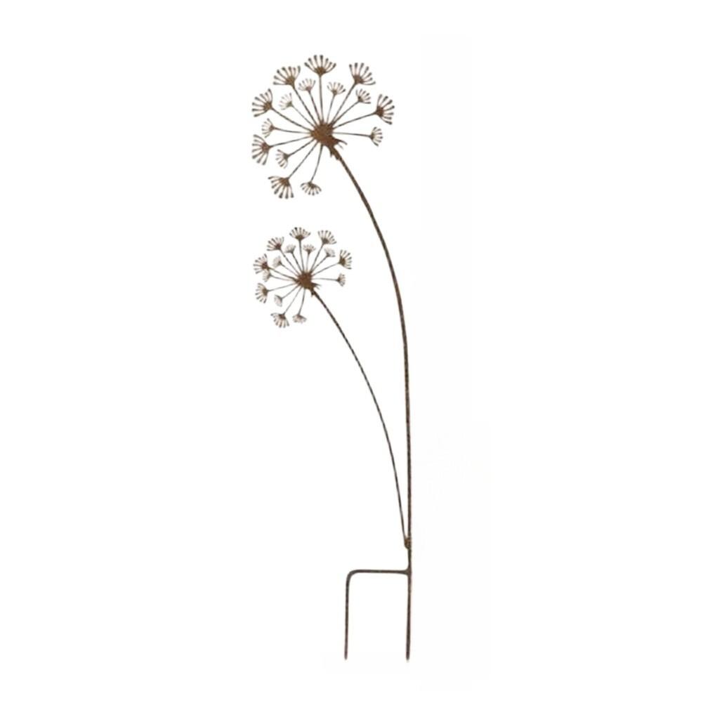 Metal Plant Stake Dandelion Stake Garden Decoration Iron Construction Dandelion Pattern Ready To Use Weather Resistant