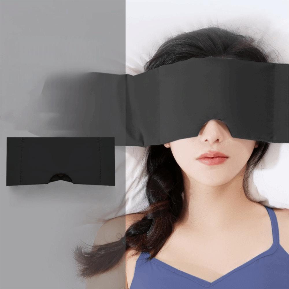 Polyester Gravity Eye Mask Adjustable Gravity Soft Cooling Weighted Eye Mask Blackout Design Gravity Ball Light Blocking Mask чёрный