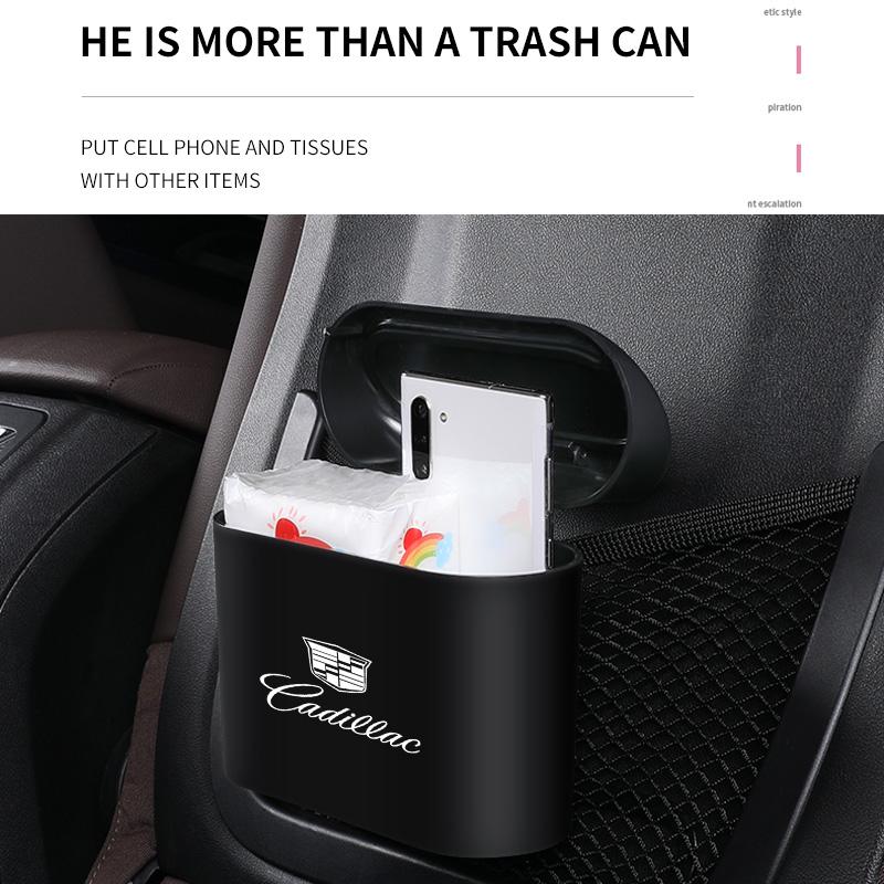 Car ABS Square Pressing Trash Bin for Cadillac CT5 STS XLR CT4 GT4 SLS SLR XT6 Escalade XT4 XT5 SRX XTS ELR BLS Accessories
