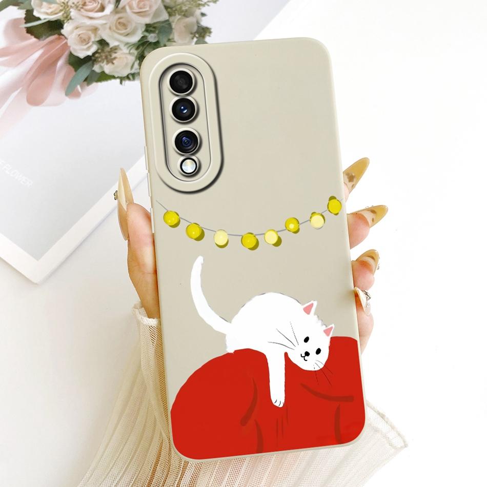 For Honor 70 70Pro 70 Pro+ Cute Cat Flower Cartoon Phone Case For Honor 70 Pro Plus Honor70 Shockproof Soft Silicone Bumpers