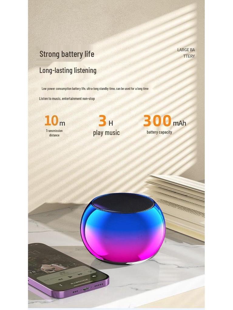 Portable Bluetooth Speaker - High-Quality HIFI Stereo Sound, Mini, Wireless, Internet Favorite, Ideal for Students (Model XCM4)