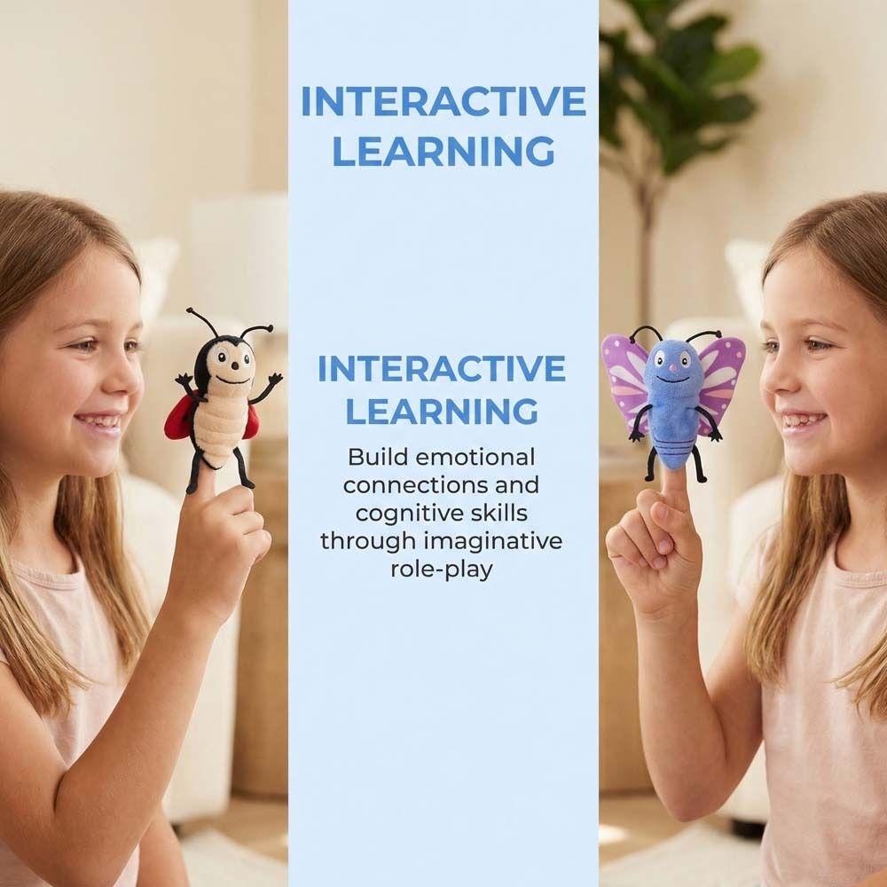 Storytelling Insect Series Puppets Educational Butterfly Bee Puppets  Kids Toy