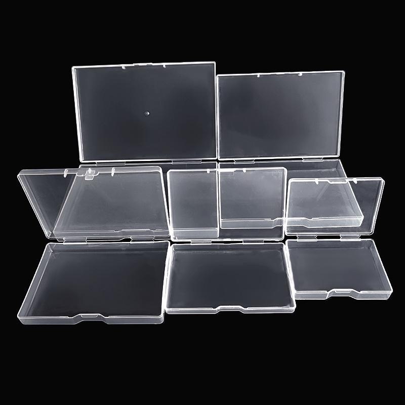 Διαφανή Πλαστικά Ορθογώνια Κουτιά Αποθήκευσης PP για Κάρτες Ταυτότητας και Ανταλλακτικά με Αναδιπλούμενα Χαρτιά Ρυζιού