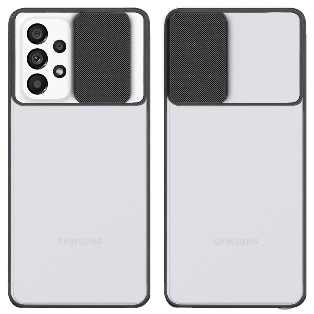 Samsung Galaxy A72 Case with Camera Protection, Transparent/Black