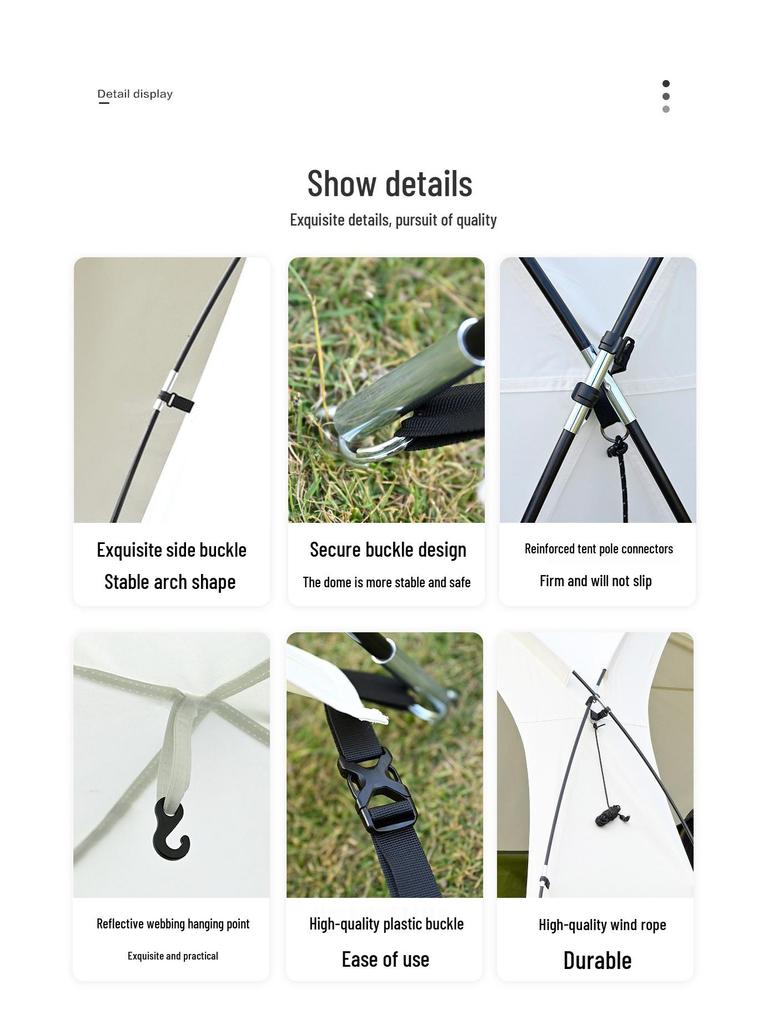 Extra Thick Windproof Dome Canopy Tent - Blackout, Rainproof, Sunshade, and Sun Protection for Outdoor Camping