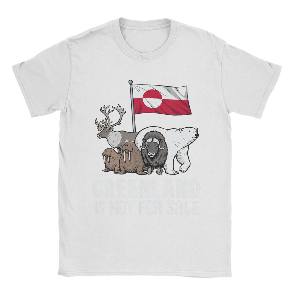 Mens TShirt Greenland Not for Sale Greenland Flag Animals Greenlanders 100 Cotton Tee Shirt Short Sleeve T Shirts Clothing