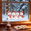 Cartoon Cute Four Little Snowmen, Balcony Glass Window, Home Decoration, Window Sticker