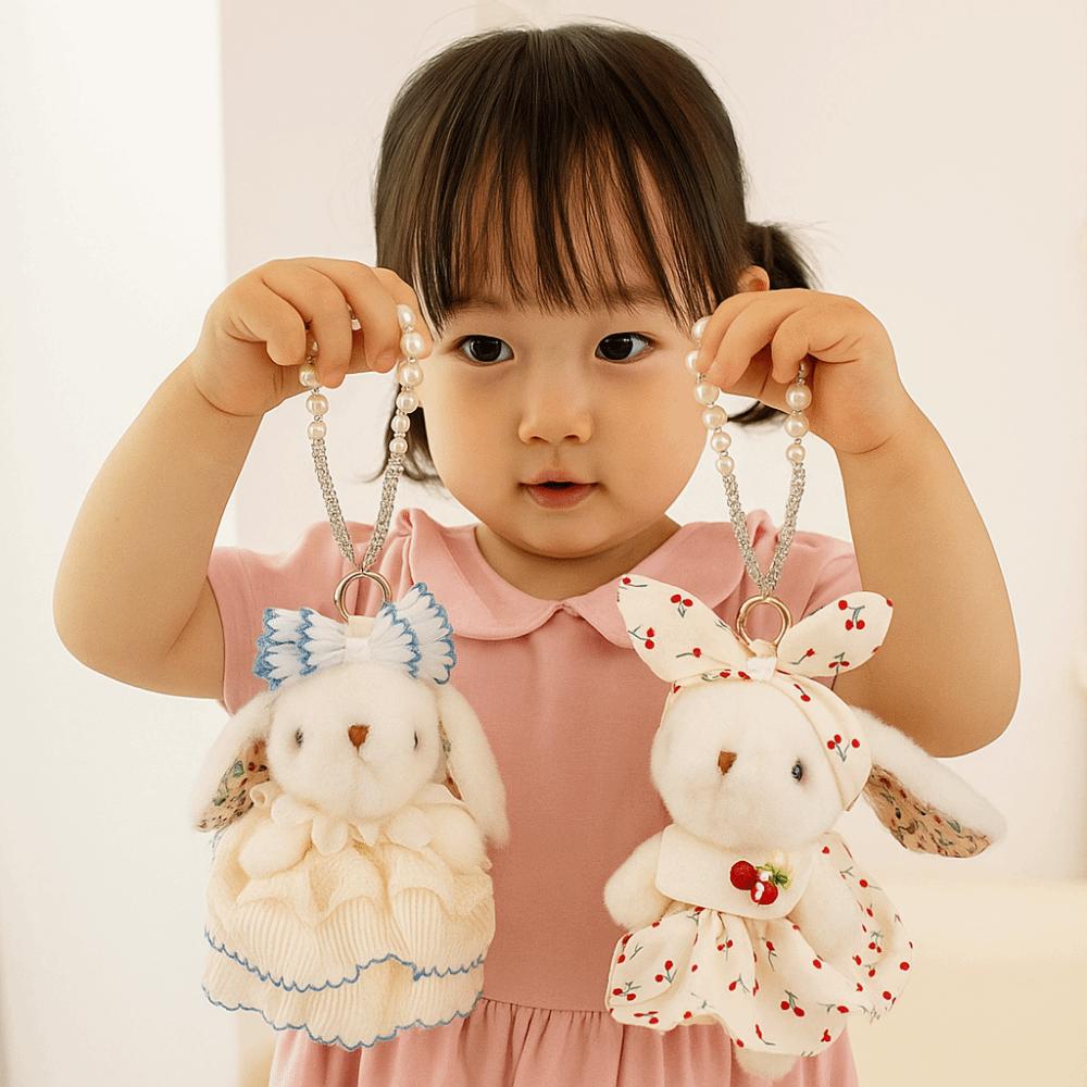 Plush Stuffed Plush Rabbit Keychain Rabbit Doll Bag Hanging Pendant Kids Toy