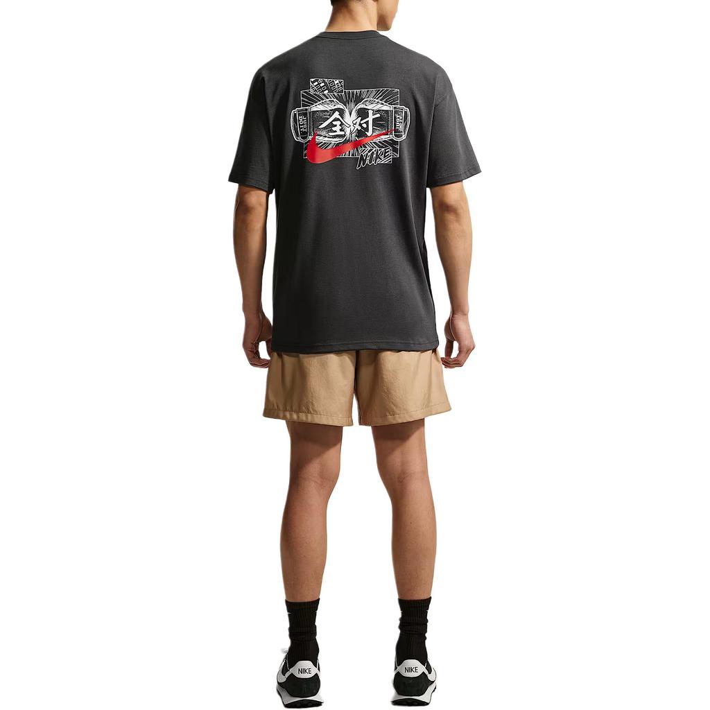 Nike Sportswear T Shirts Men's Coal Black Crew Neck Moderate IR7584-060