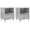 Nightstands 2 Pcs. Concrete Grey 40 X 35 X 50 Cm Particleboard