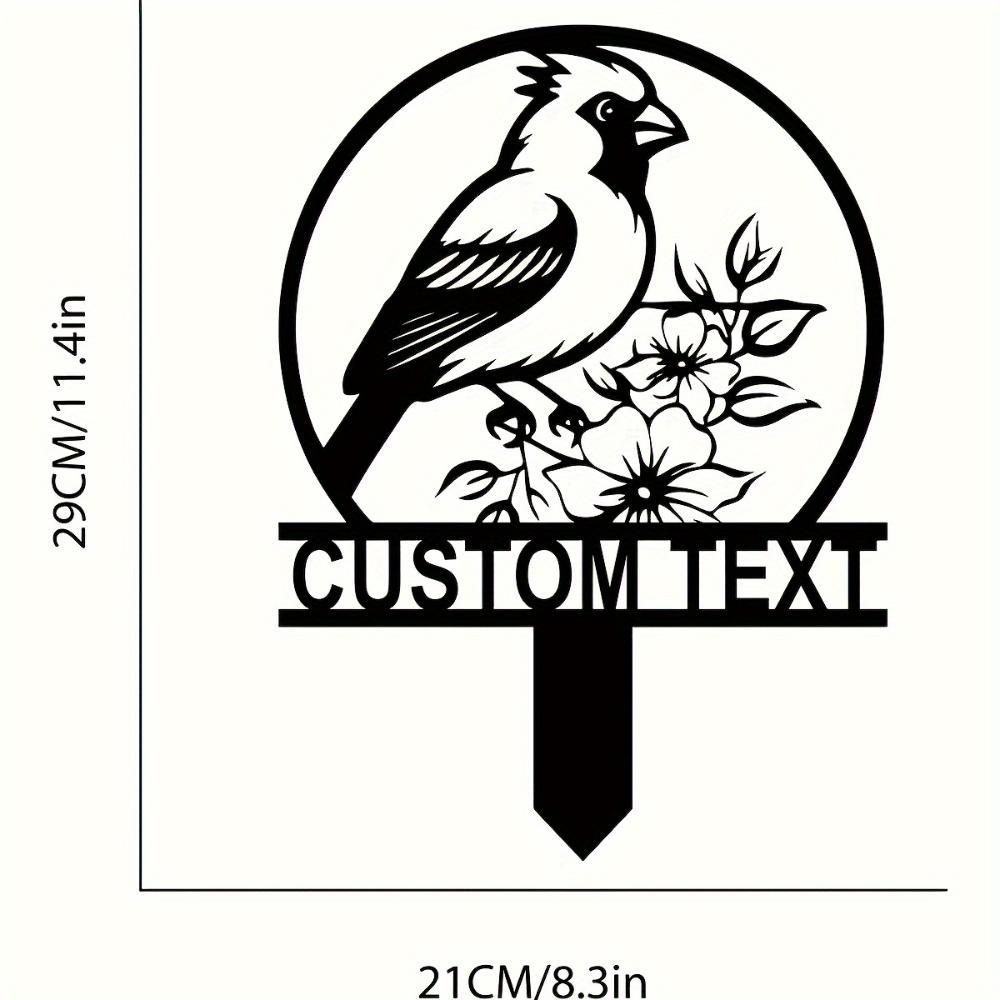 

3D Crow Family Metal Garden Stake Personalized Yard Art Black Bird Outdoor Decor